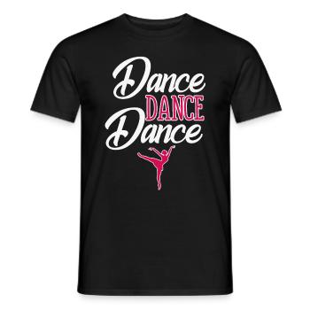 dance dance dance - Men's T-Shirt - black - Front - AI Model Male 178 light (178cm)