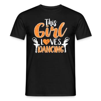 Dieses Mädchen liebt Tanzen - Männer T-Shirt - Schwarz - Vorne - AI Model Male 178 light (178cm)