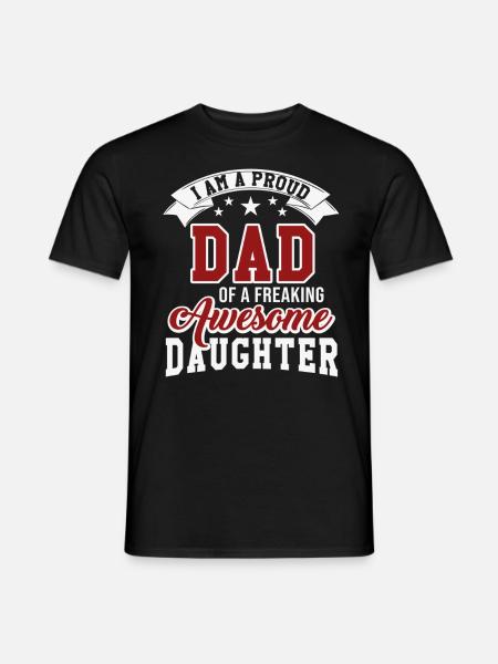 stolzer vater einer tochter - Männer T-Shirt - Schwarz