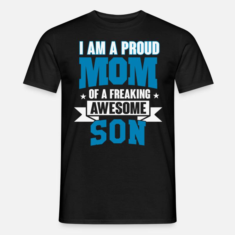 Mutter und Sohn - Männer T-Shirt - Schwarz