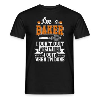 baker - Men's T-Shirt - black - Front - AI Model Male 178 light (178cm)