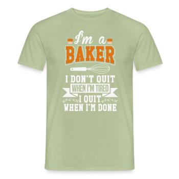 baker - Men's T-Shirt - sage - Front - AI Model Male 178 light (178cm)