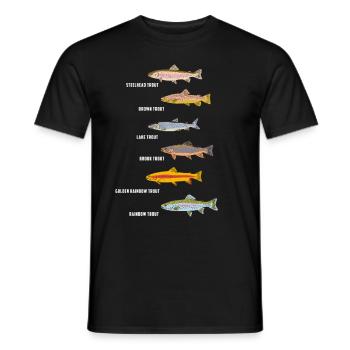Pêche au poisson | Idée cadeau pêche de poissons - T-shirt homme - noir - Devant - AI Model Male 178 light (178cm)
