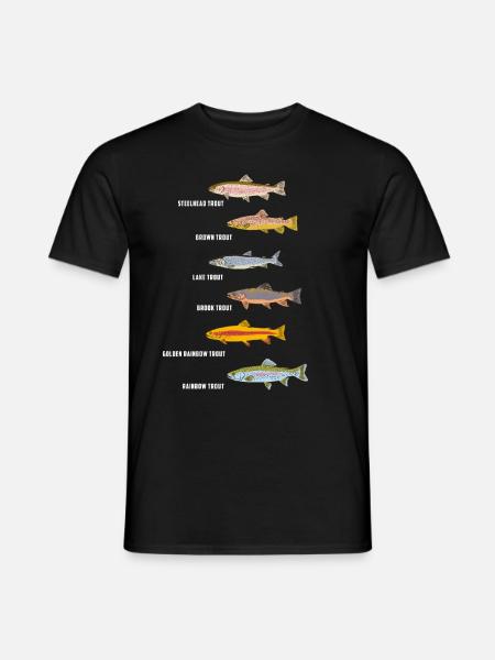 Fische Angeln | Fischarten Fischen Geschenkidee - Männer T-Shirt - Schwarz