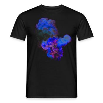 colors color cloud color explosion - Men's T-Shirt - black - Front - AI Model Male 178 light (178cm)
