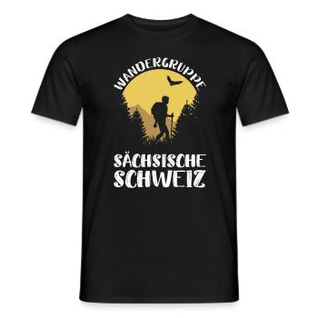 Saxon Switzerland bastide hiking Saxony gift - Men's T-Shirt - black - Front - AI Model Male 178 light (178cm)