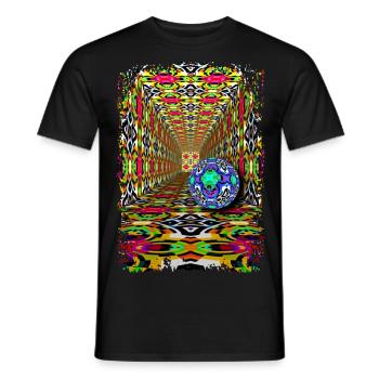 psychédélique balle de kaléidoscope - T-shirt homme - noir - Devant - AI Model Male 178 light (178cm)