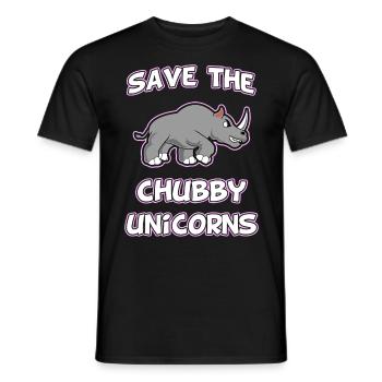 Unicorn Parody Dick Rhino Funny Cute Gift - Men's T-Shirt - black - Front - AI Model Male 178 light (178cm)