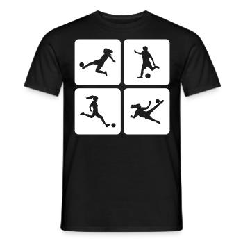 Frauenfußball - Männer T-Shirt - Schwarz - Vorne - AI Model Male 178 light (178cm)