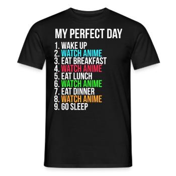 Anime Tag Convention Baka Cosplay Manga Geschenk - Männer T-Shirt - Schwarz - Vorne - AI Model Male 178 light (178cm)