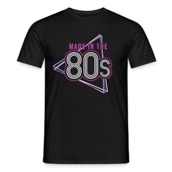 80er Jahre 80's retro vintage Geschenk Generation - Männer T-Shirt - Schwarz - Vorne - AI Model Male 178 light (178cm)