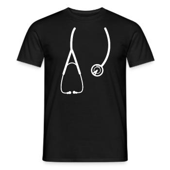 Arzt Stethoskop Geschenk Doktor Dr Medizin Ärzte - Männer T-Shirt - Schwarz - Vorne - AI Model Male 178 light (178cm)