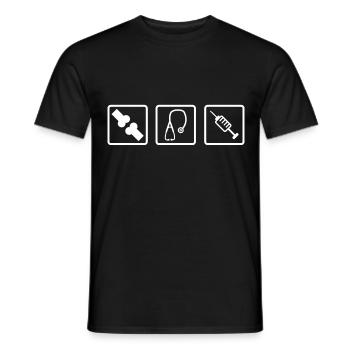 Arzt Stethoskop Spritze Geschenk Doktor Dr Medizin - Männer T-Shirt - Schwarz - Vorne - AI Model Male 178 light (178cm)