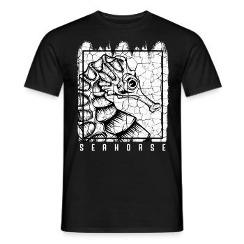 Seepferdchen - Männer T-Shirt - Schwarz - Vorne - AI Model Male 178 light (178cm)