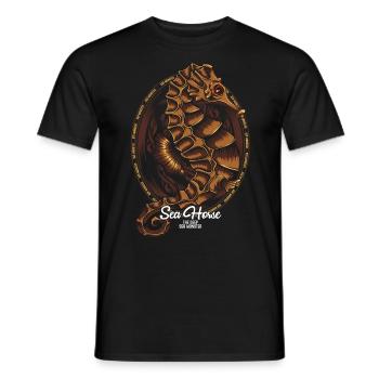 Seepferdchen - Männer T-Shirt - Schwarz - Vorne - AI Model Male 178 light (178cm)