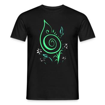 Notenschlüßel Blume - Männer T-Shirt - Schwarz - Vorne - AI Model Male 178 light (178cm)