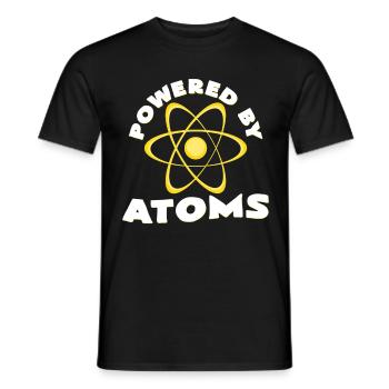 atoms - Men's T-Shirt - black - Front - AI Model Male 178 light (178cm)