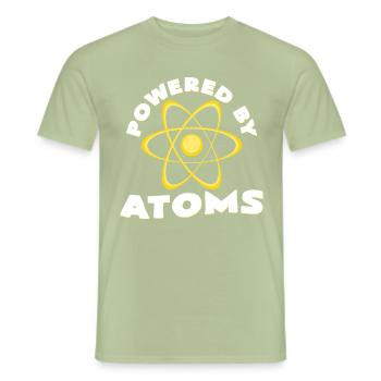 atoms - Men's T-Shirt - sage - Front - AI Model Male 178 light (178cm)