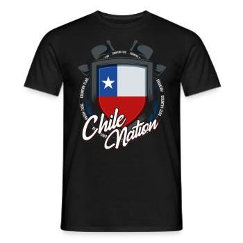Chile - Männer T-Shirt - Schwarz - Vorne - AI Model Male 178 light (178cm)