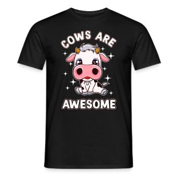 Kuh Baby Kälbchen Kühe Niedlich Kawaii Comic - Männer T-Shirt - Schwarz - Vorne - AI Model Male 178 light (178cm)