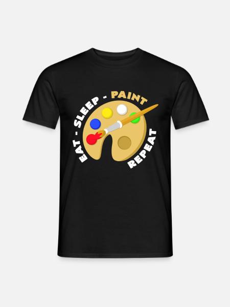 Malen - Männer T-Shirt - Schwarz