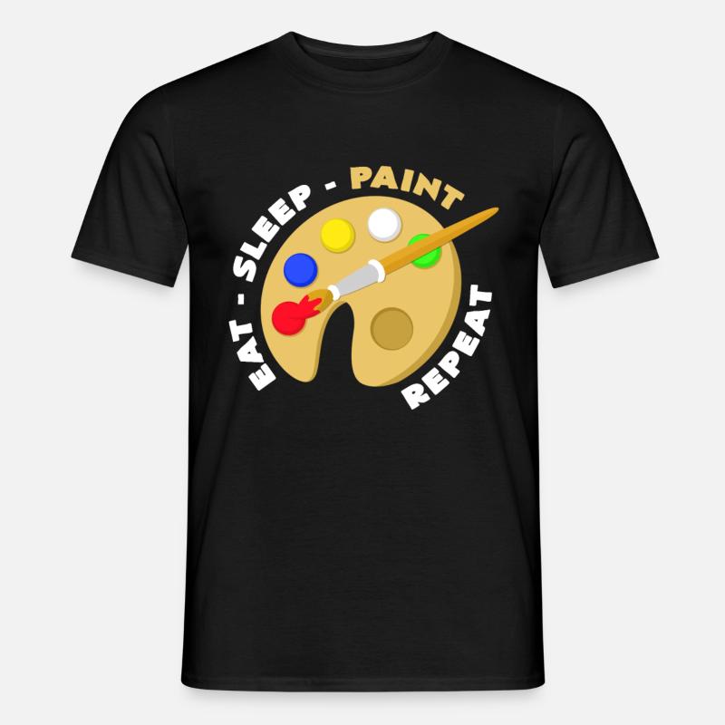 Malen - Männer T-Shirt - Schwarz