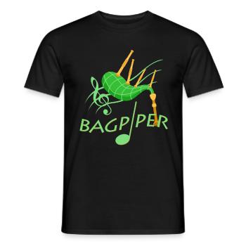 Dudelsack - Männer T-Shirt - Schwarz - Vorne - AI Model Male 178 light (178cm)