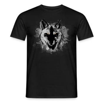 loup - T-shirt homme - noir - Devant - AI Model Male 178 light (178cm)
