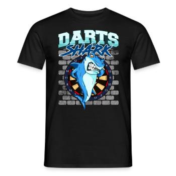 Dart Darts Dart Team Darts Shark Gift - Men's T-Shirt - black - Front - AI Model Male 178 light (178cm)