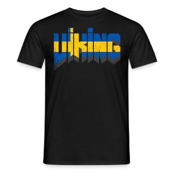 Vikings - Swedish flag - Men's T-Shirt - black - Front - AI Model Male 178 light (178cm)