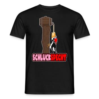 Schluckspecht Geschenkidee - Männer T-Shirt - Schwarz - Vorne - AI Model Male 178 light (178cm)