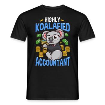 Comptable comptabilité finances budget cadeau - T-shirt homme - noir - Devant - AI Model Male 178 light (178cm)