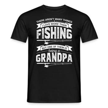 Fishing fishing grandpa grandpa - Men's T-Shirt - black - Front - AI Model Male 178 light (178cm)