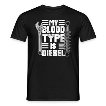 Tournevis mécanique pour mécanicien diesel - T-shirt homme - noir - Devant - AI Model Male 178 light (178cm)