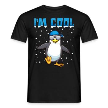 Cooler Pinguin Pinguine Lustiger Spruch Geschenk - Männer T-Shirt - Schwarz - Vorne - AI Model Male 178 light (178cm)