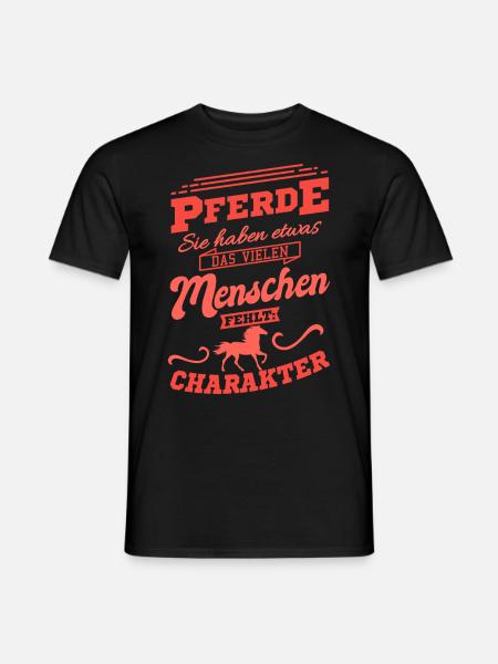 Pferdespruch Pferdesprüche Geschenkidee - Männer T-Shirt - Schwarz