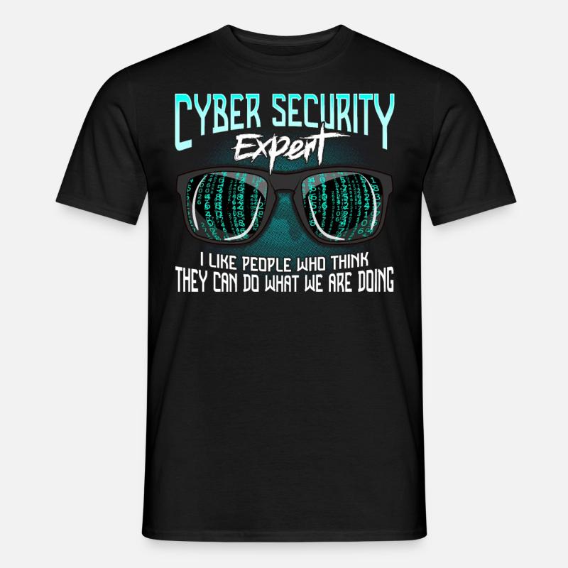 Cyber Security Hacker Hacken IT Sicherheit Lustig - Männer T-Shirt - Schwarz