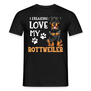 J'aime mes chiens de chien Rottweiler Rotti - T-shirt homme - noir - Devant - AI Model Male 178 light (178cm)