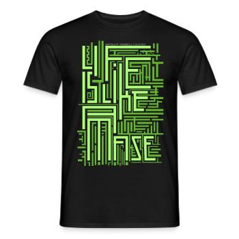 The Maze - Männer T-Shirt - Schwarz - Vorne - AI Model Male 178 light (178cm)