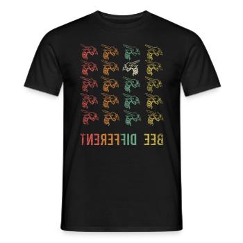 Abeille différent dire apiculteur apiculteur abeille abeille - T-shirt homme - noir - Devant - AI Model Male 178 light (178cm)