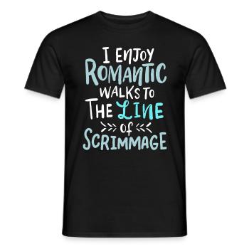 American Football Lineman Scrimmage Funny saying - Men's T-Shirt - black - Front - AI Model Male 178 light (178cm)