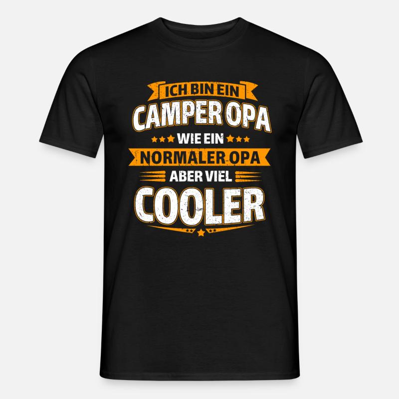Camper Opa - Männer T-Shirt - Schwarz
