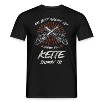 Holzfäller Kettensäge - Männer T-Shirt - Schwarz - Vorne - AI Model Male 178 light (178cm)