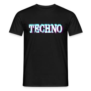 Chemise Techno Raver Goa Trance Festival Rave Disco - T-shirt homme - noir - Devant - AI Model Male 178 light (178cm)