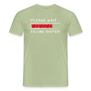 Veuillez attendre le remplissage de la couche de remplissage - T-shirt homme - vert sauge - Devant - AI Model Male 178 light (178cm)