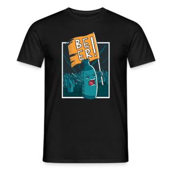 Beer Revolution Bier Aufstand Saufen Party Feiern - Männer T-Shirt - Schwarz - Vorne - AI Model Male 178 light (178cm)