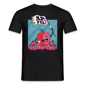 Révolution d'Apple soulèvement de cadeau de fruits de pommes - T-shirt homme - noir - Devant - AI Model Male 178 light (178cm)