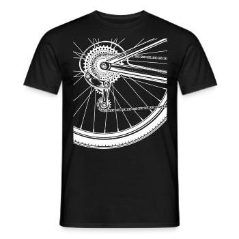 Mountain bike MTB - Men's T-Shirt - black - Front - AI Model Male 178 light (178cm)