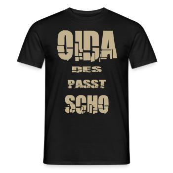 Oida des passt scho - Männer T-Shirt - Schwarz - Vorne - AI Model Male 178 light (178cm)