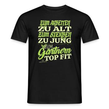 Gärtner Rentner - Männer T-Shirt - Schwarz - Vorne - AI Model Male 178 light (178cm)